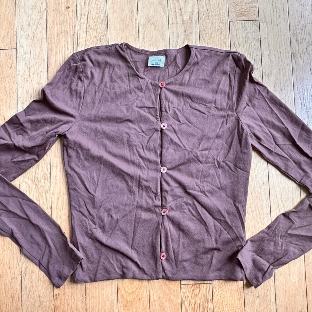 Aritzia Wilfred mesh long sleeve button up - Picture 2 of 12